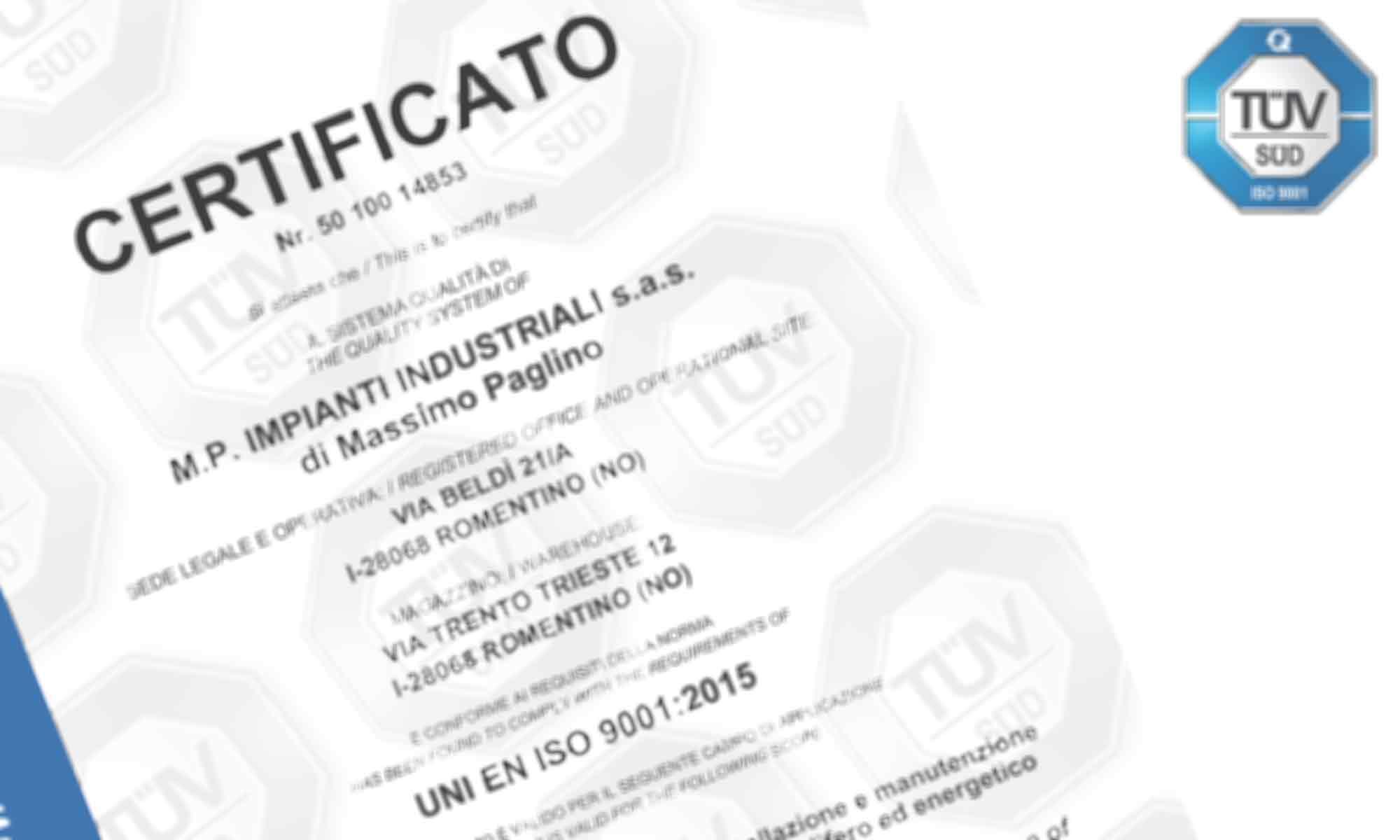 Sfondo pagina Certificazioni